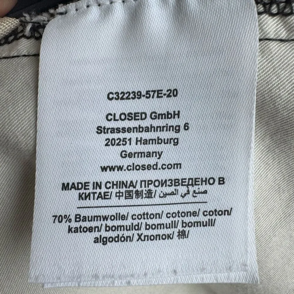 CLOSED Germany Men’s Colombo Cargo Blue Slate Casual Utility Pants Size 30